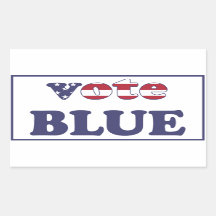 Vote Blue - American Flag Typography