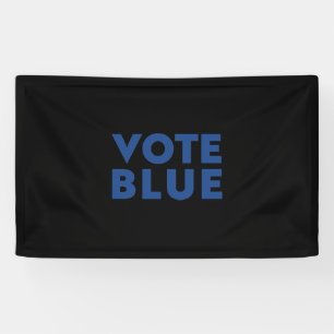 Vote Blue, Biden blue letters, black background Banner