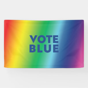 Vote Blue, Biden blue letters pride lgbtq lgbt Banner