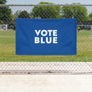 Vote Blue, Biden, white letters, blue background Banner