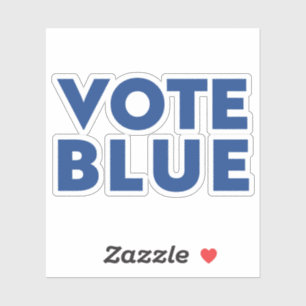 "Vote Blue" Blue letters stickers