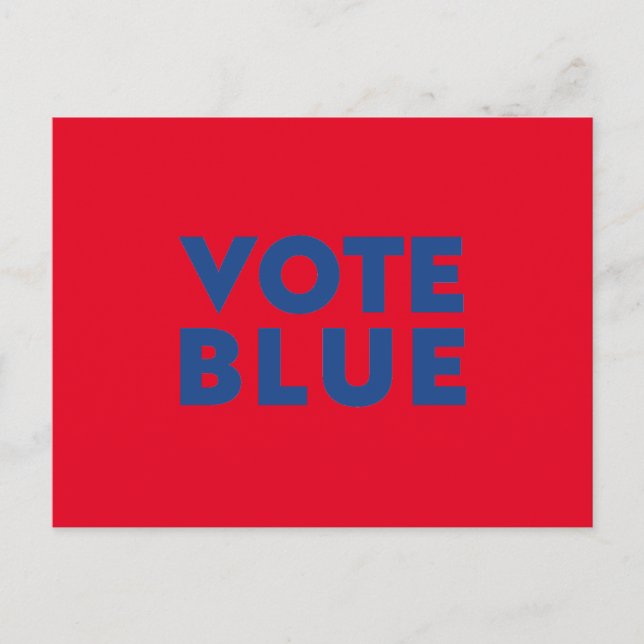 "vote blue" blue red postcard (Front)