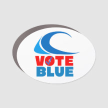 VOTE BLUE (blue wave) Car Magnet