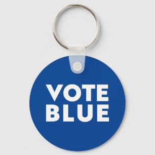 "vote blue" blue white key ring