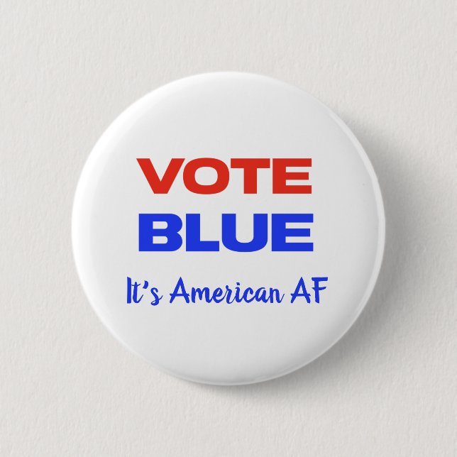 Vote Blue Democrat Political Red Blue Funny Humor  6 Cm Round Badge (Front)