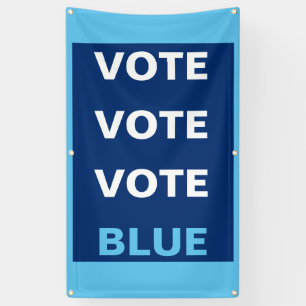 Vote Blue Democrat Selfie Background Backdrop Banner