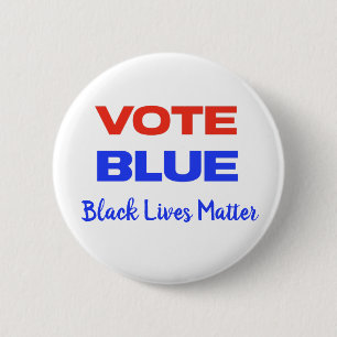 Vote Blue Democratic Political Red Blue  6 Cm Round Badge