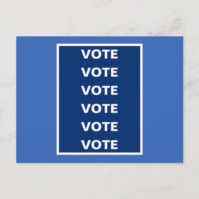 Vote Blue Democrats 2020 Election Postcard (Front)