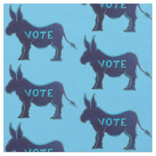 VOTE Blue Donkey November 2020 Election Day USA Fabric