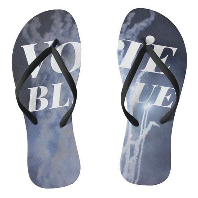 Vote Blue Flip Flops (Footbed)