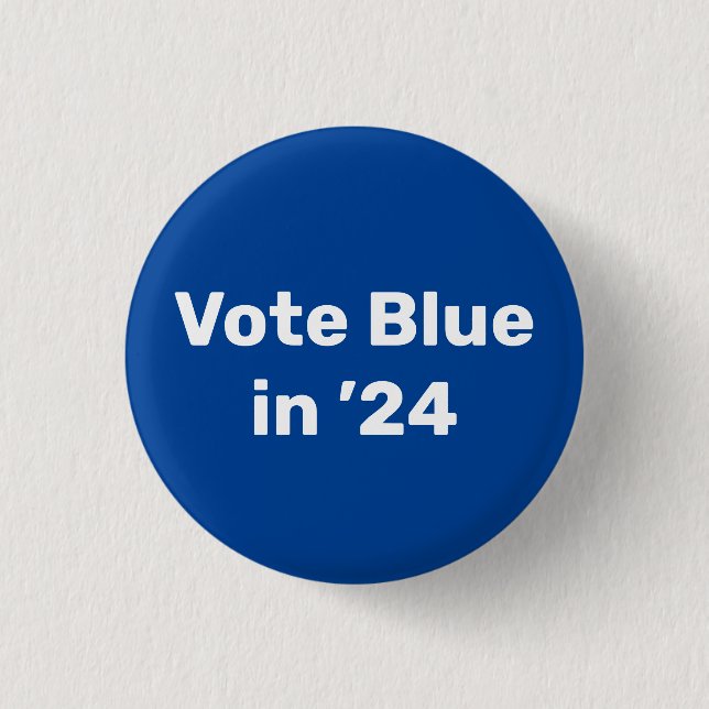 Vote Blue in 2024 3 Cm Round Badge (Front)