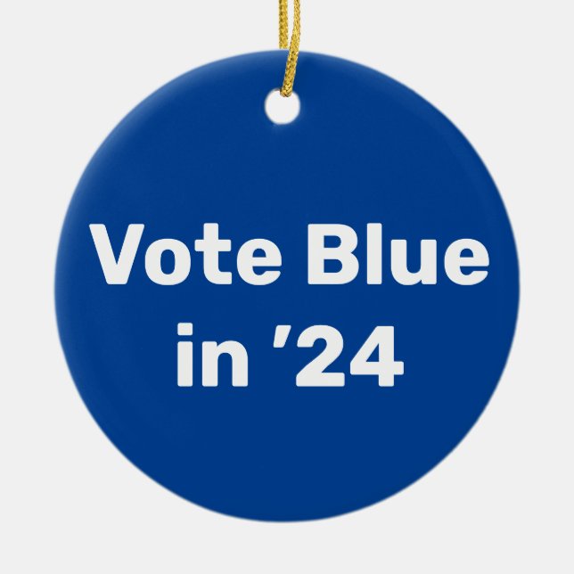 Vote Blue in 2024 Ceramic Ornament (Front)