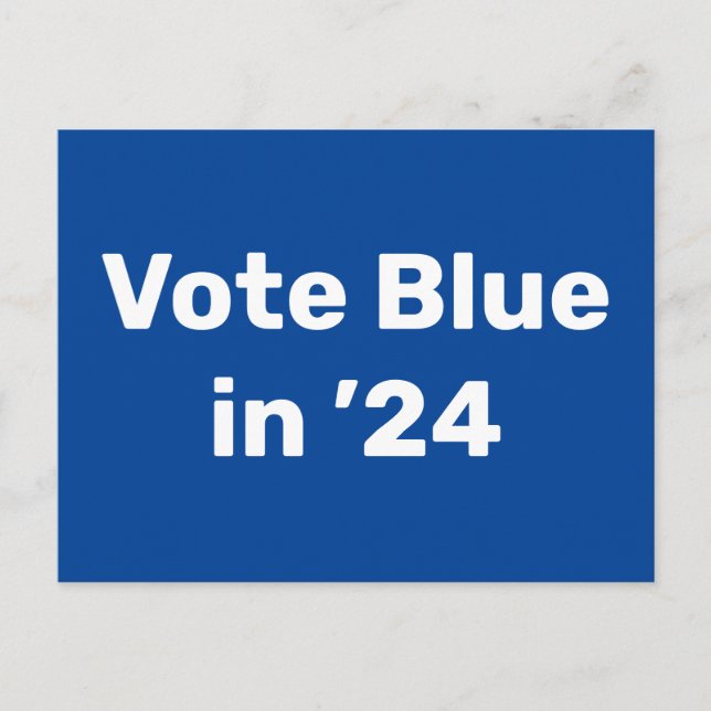 Vote Blue in 2024 Postcard (Front)