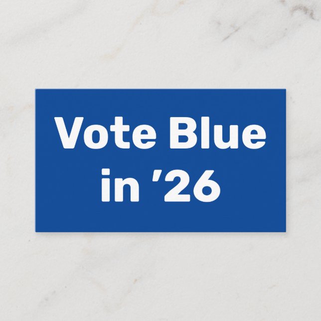 Vote Blue in 2026 Business Card (Front)