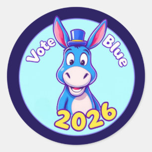 vote blue in 2026 classic round sticker