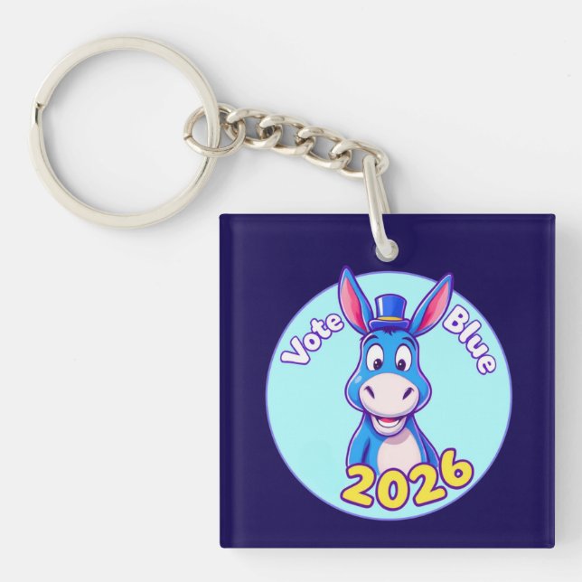 vote blue in 2026 key ring (Front)