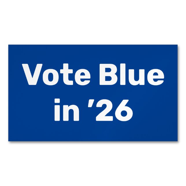 Vote Blue in 2026 Magnetic Business Card (Front)
