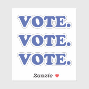 "vote" blue letters -