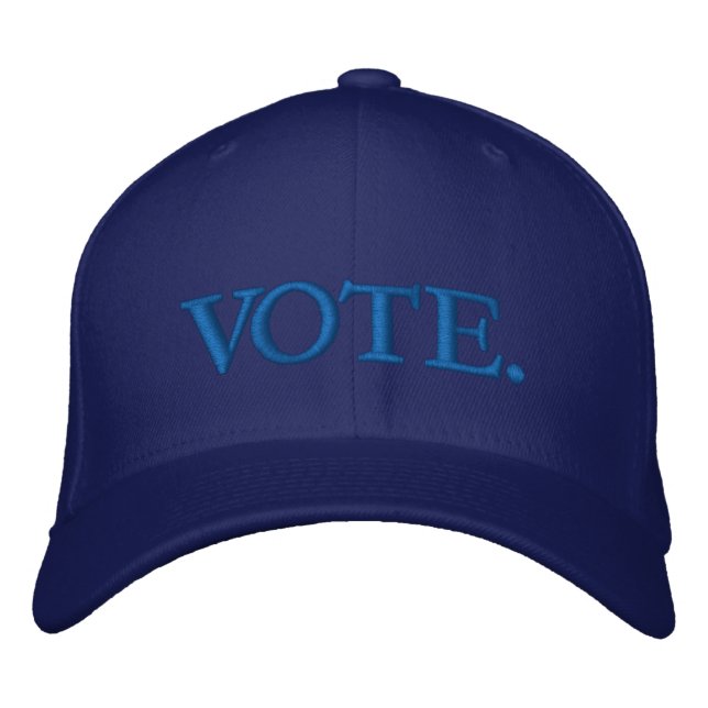 Vote blue modern elegant  embroidered hat (Front)
