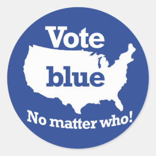 Vote Blue No Matter Who Classic Round Sticker