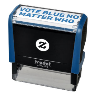 Vote Blue No Matter Who Custom Text Self-inking Stamp