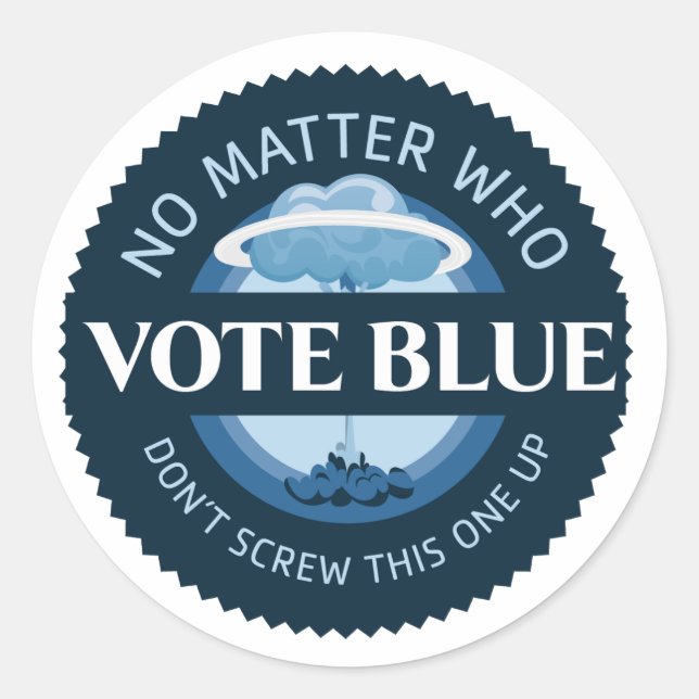 Vote Blue No Matter Who | Sticker (Front)