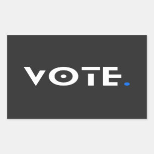 Vote Blue Period Rectangular Sticker