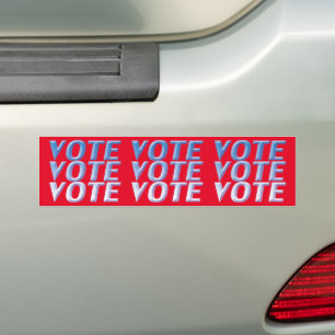 vote - blue / red - Bumper Sticker