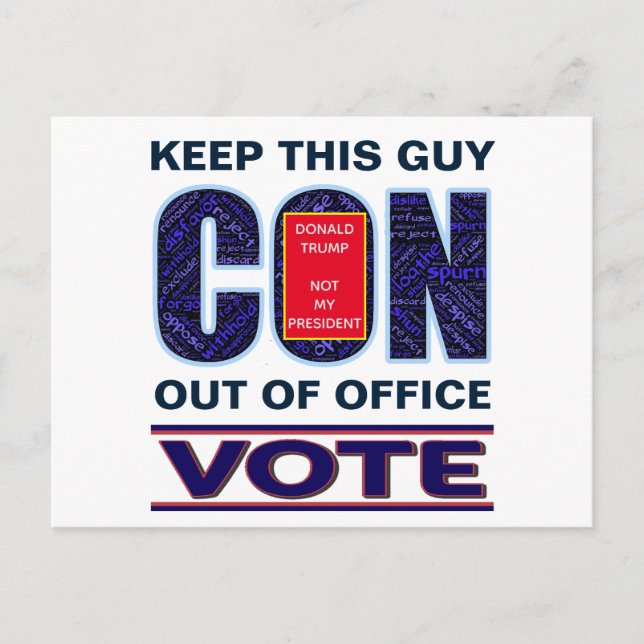 Vote Blue Resist 2024 Presidential Election Postcard (Front)