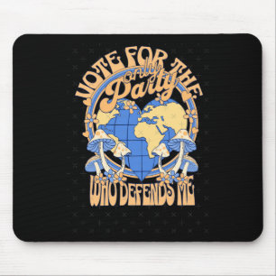 Vote Blue Vote For Earth Sticker Mouse Pad