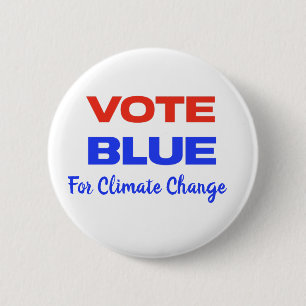 Vote Blue Voting USA Democratic Political Red Blue 6 Cm Round Badge