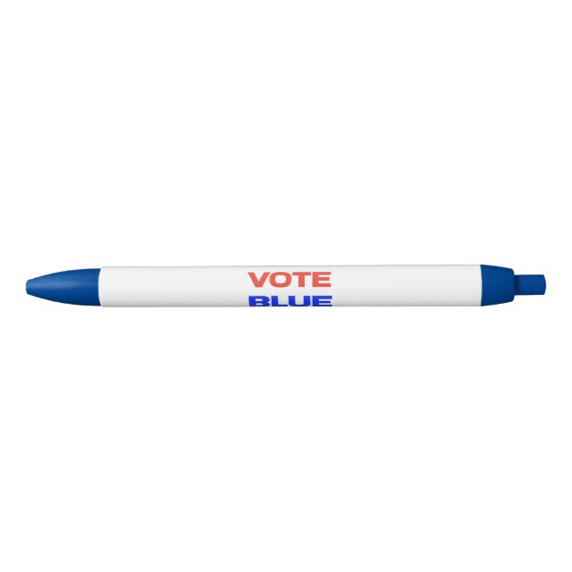 Vote Blue Voting USA Democratic Political Red Blue Black Ink Pen (Front)