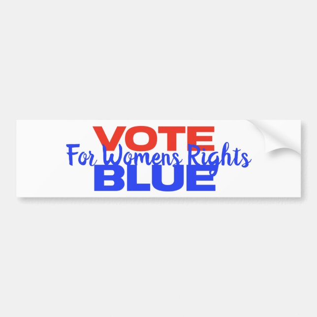 Vote Blue Voting USA Democratic Political Red Blue Bumper Sticker (Front)