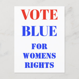 Vote Blue Voting USA Democratic Political Red Blue Postcard