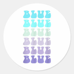 Vote Blue Wave Team War Game Groovy Go Summer Camp Classic Round Sticker