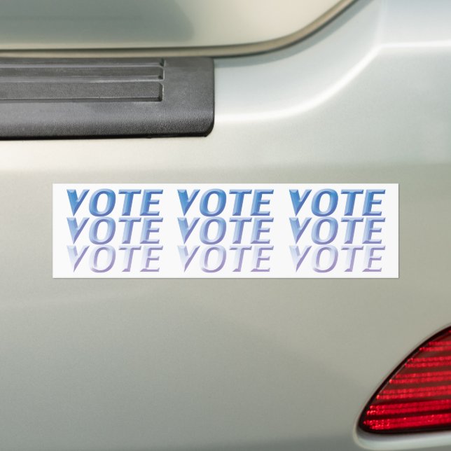 vote - blue / white - Bumper Sticker (On Car)