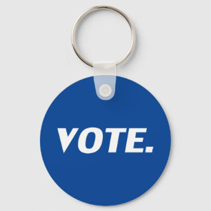 vote - blue white key ring