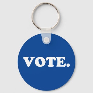 vote - blue white key ring