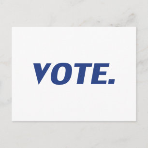 "Vote" blue white Postcard