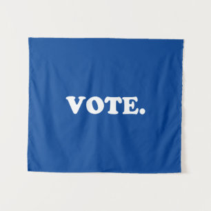 "Vote" blue white Tapestry