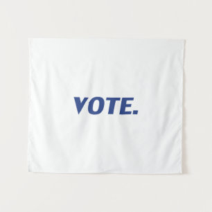 "Vote" blue white Tapestry