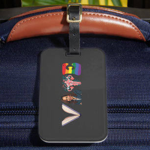 VOTE Books Uterus LGBT Kamala Harris Walz Election Luggage Tag