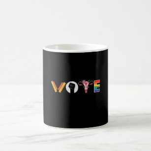VOTE Books Uterus LGBT Support Coffee Mug