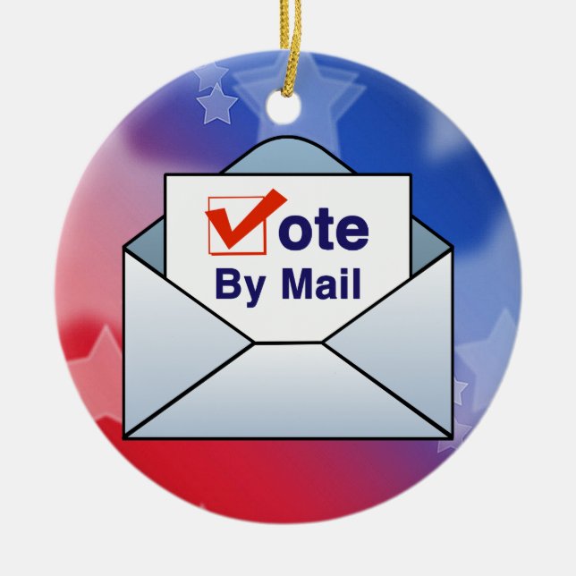 Vote By Mail Ceramic Ornament (Front)