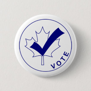 VOTE  Canada Button - Blue