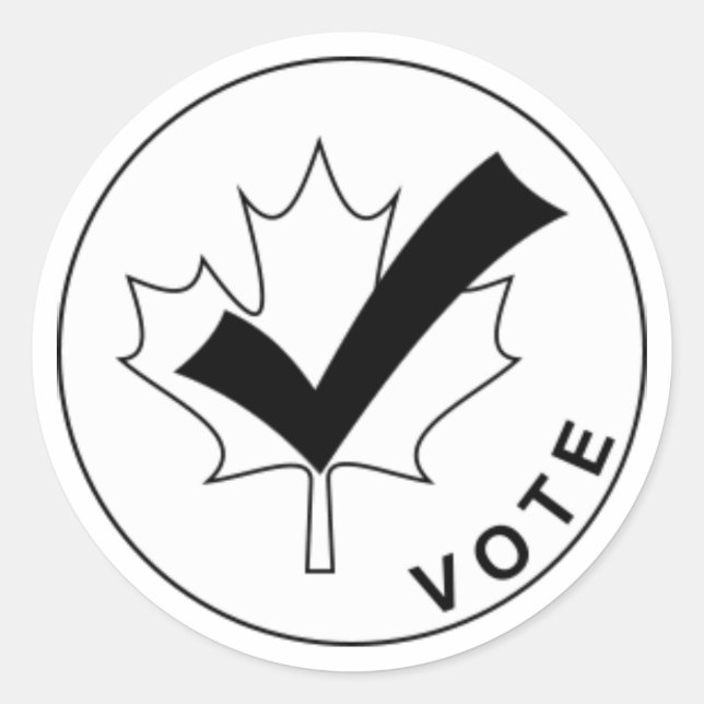VOTE Canada Stickers - Black (Front)