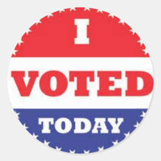 vote classic round sticker