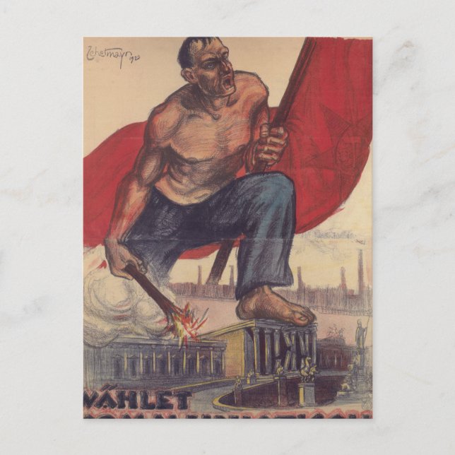 Vote Communist Propaganda Poster Postcard (Front)