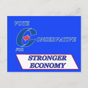 Vote Conservative for Stronger Economy Postcard