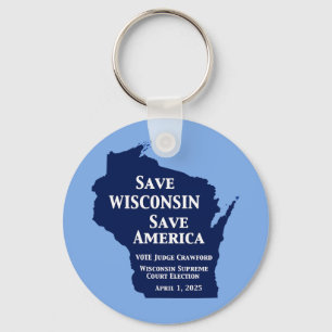 Vote Crawford for Wisconsin Supreme Court Key Ring